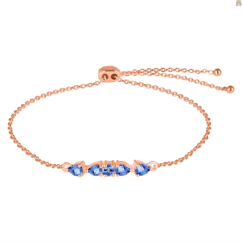 Tanzanite Bracelet With Adjustable Camera Lock TZN-RDB-150.