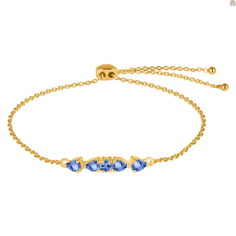 Tanzanite Bracelet With Adjustable Camera Lock TZN-RDB-150.