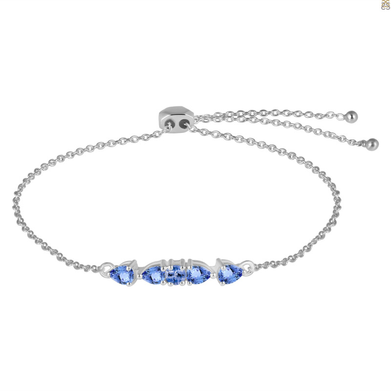 Tanzanite Bracelet With Adjustable Camera Lock TZN-RDB-150.