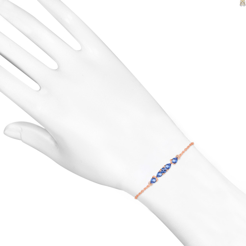 Tanzanite Bracelet With Adjustable Camera Lock TZN-RDB-150.