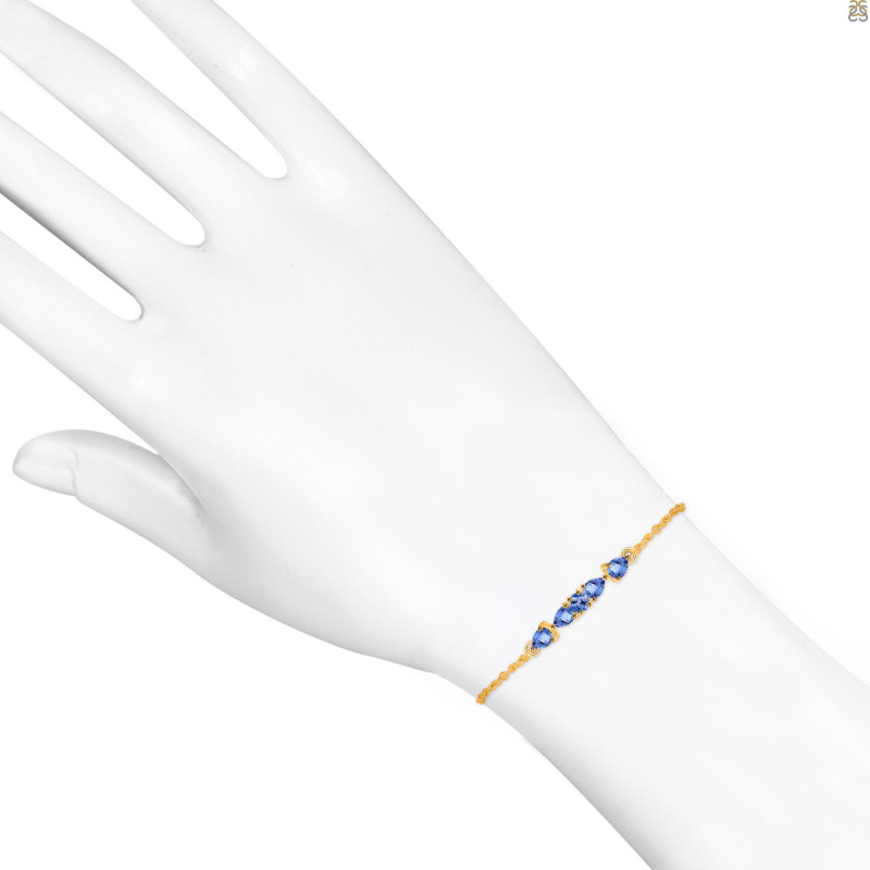 Tanzanite Bracelet With Adjustable Camera Lock TZN-RDB-150.