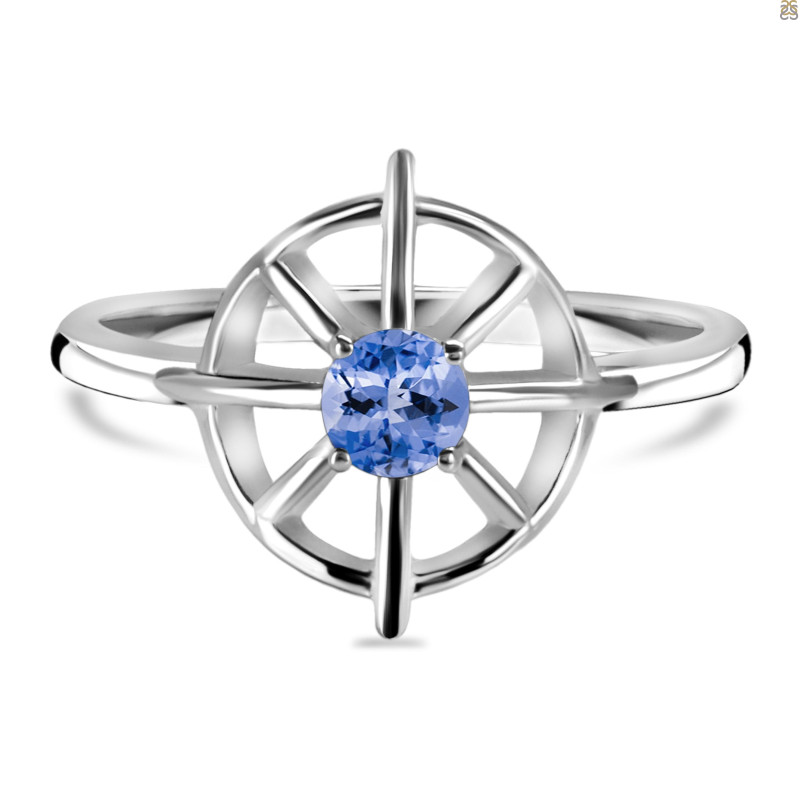Tanzanite Dharma Wheel Ring TZN-RDR-2147.