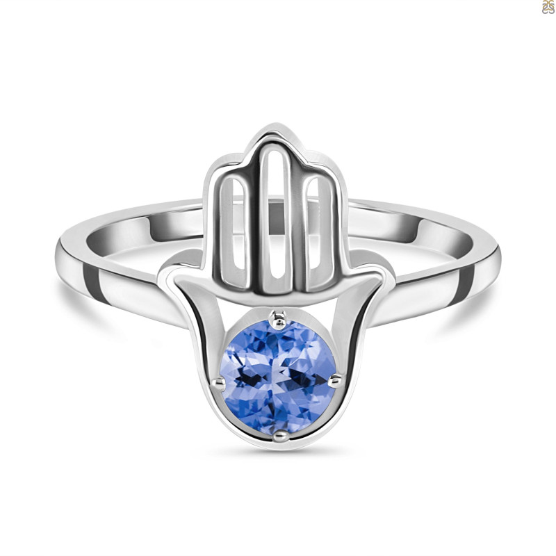 Tanzanite Hamsa Hand Ring TZN-RDR-2163.