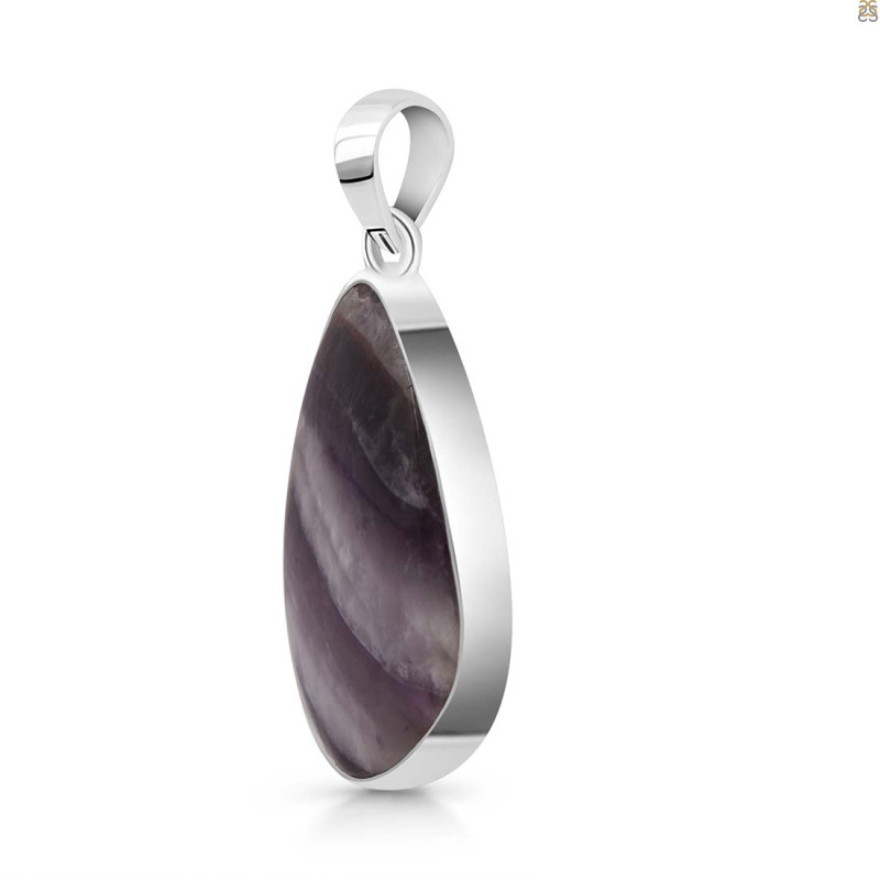 Amethyst Lace Agate Pendant-SP