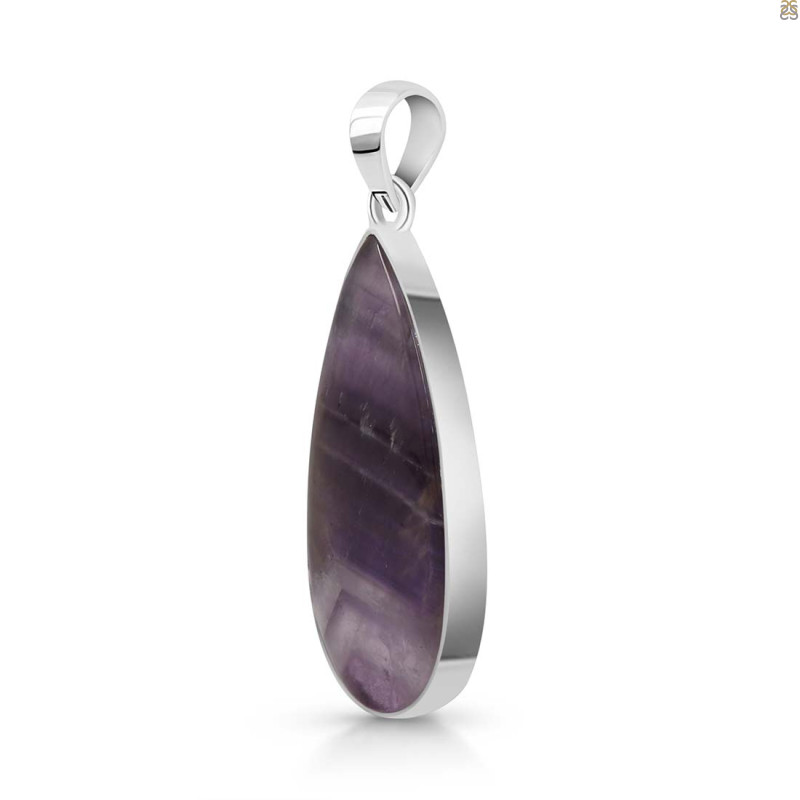 Amethyst Lace Agate Pendant-SP