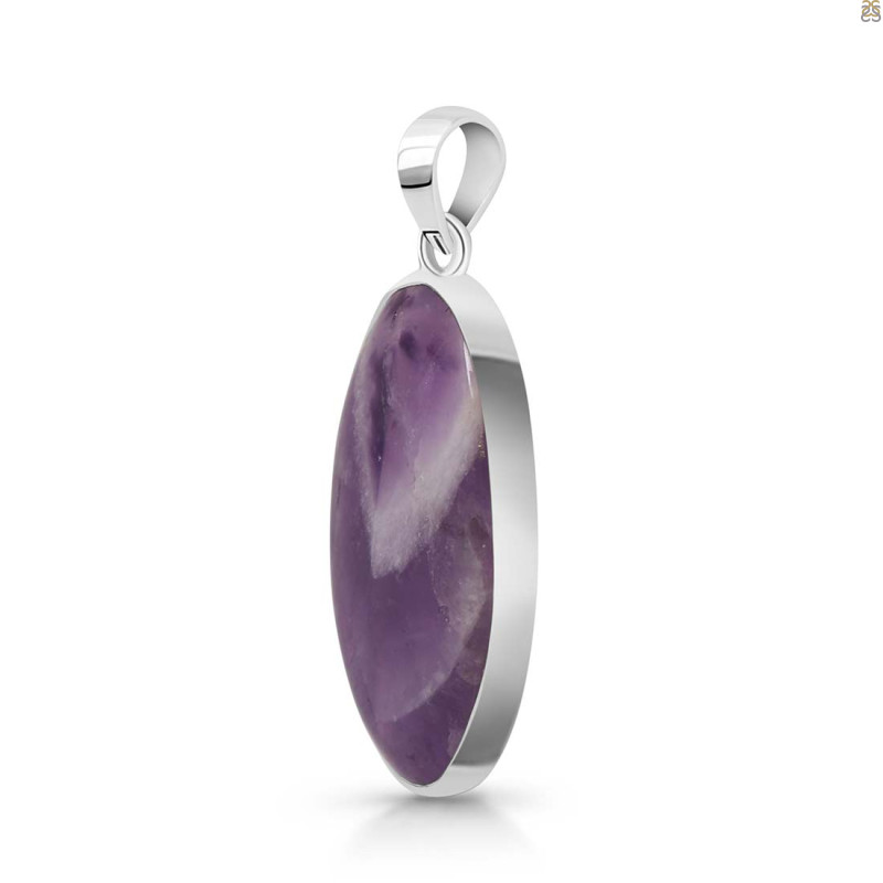 Amethyst Lace Agate Pendant-SP