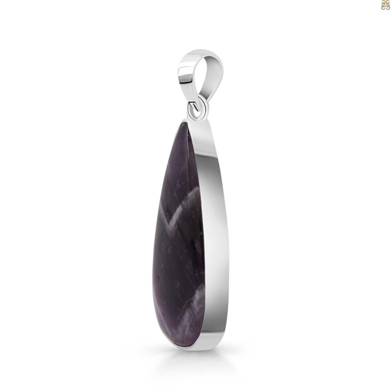 Amethyst Lace Agate Pendant-SP