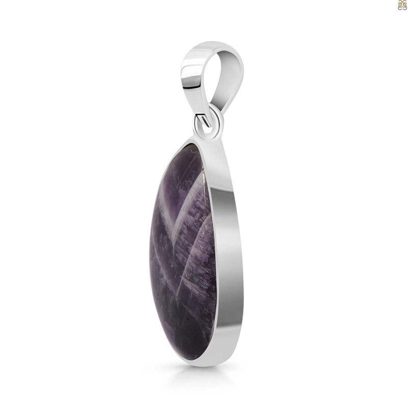 Amethyst Lace Agate Pendant-SP