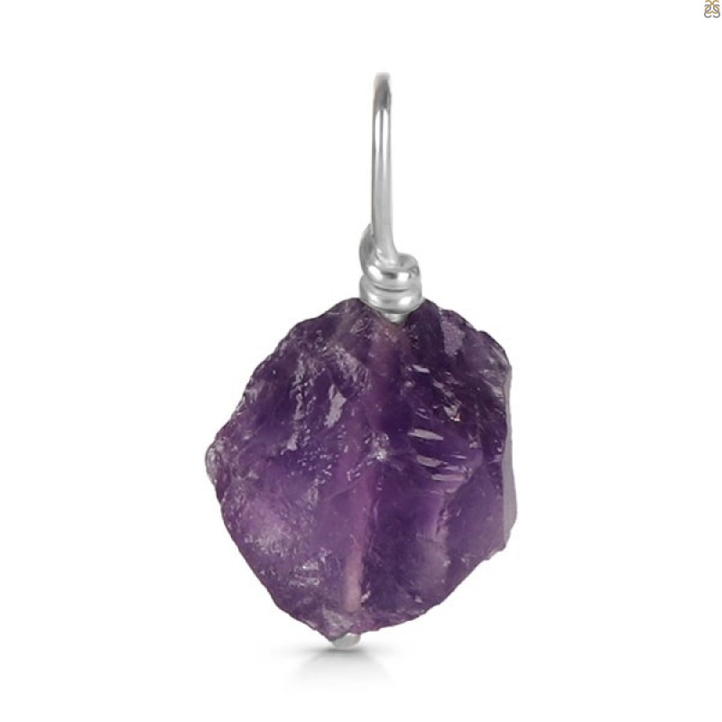 Amethyst Raw Crystal Drill Pendant AMT-RCYP-7