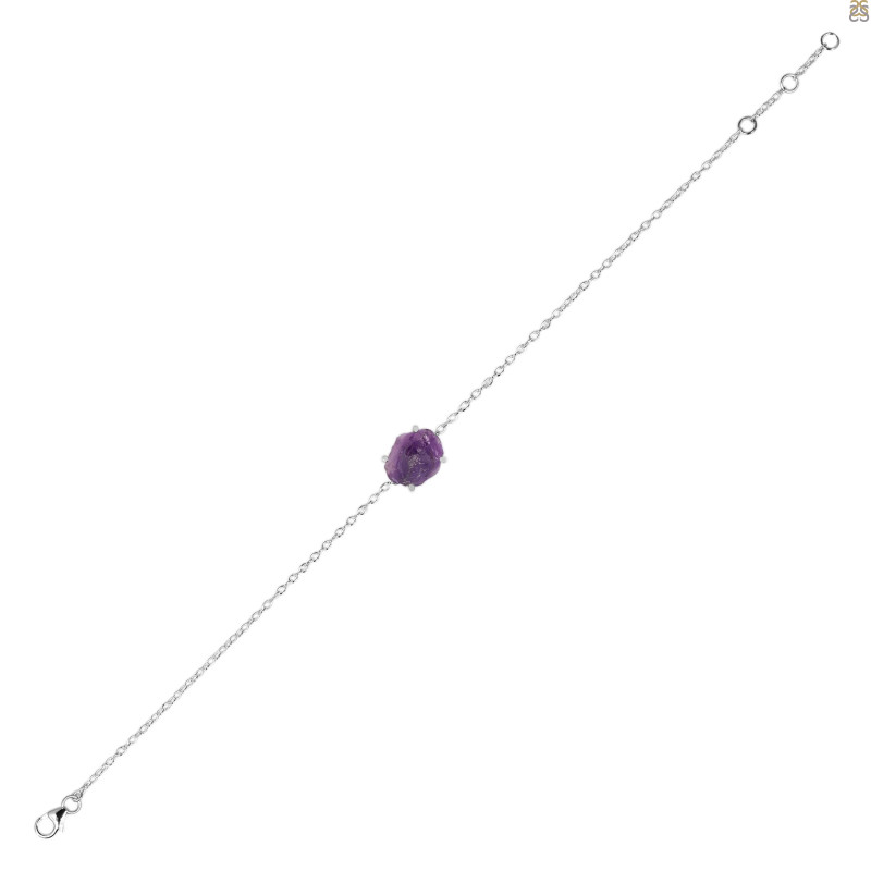 Amethyst Raw Crystal Bracelet