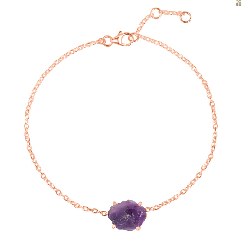Amethyst Raw Crystal Bracelet AMT-RB-200.