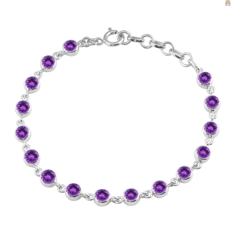 Amethyst Bracelet AMT-RDB-118-CUT.