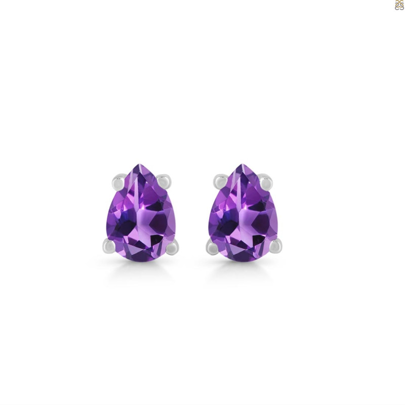 Amethyst Stud Earring AMT-RDE-1174.