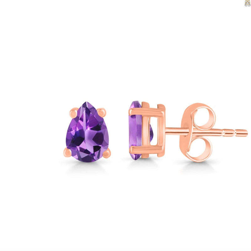 Amethyst Stud Earring AMT-RDE-1174.