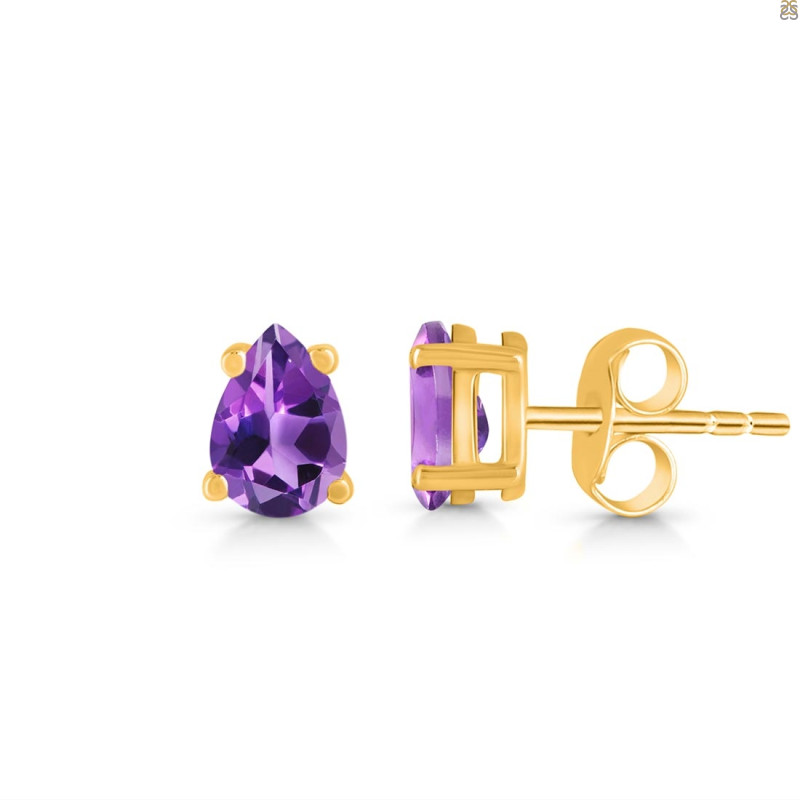 Amethyst Stud Earring AMT-RDE-1174.