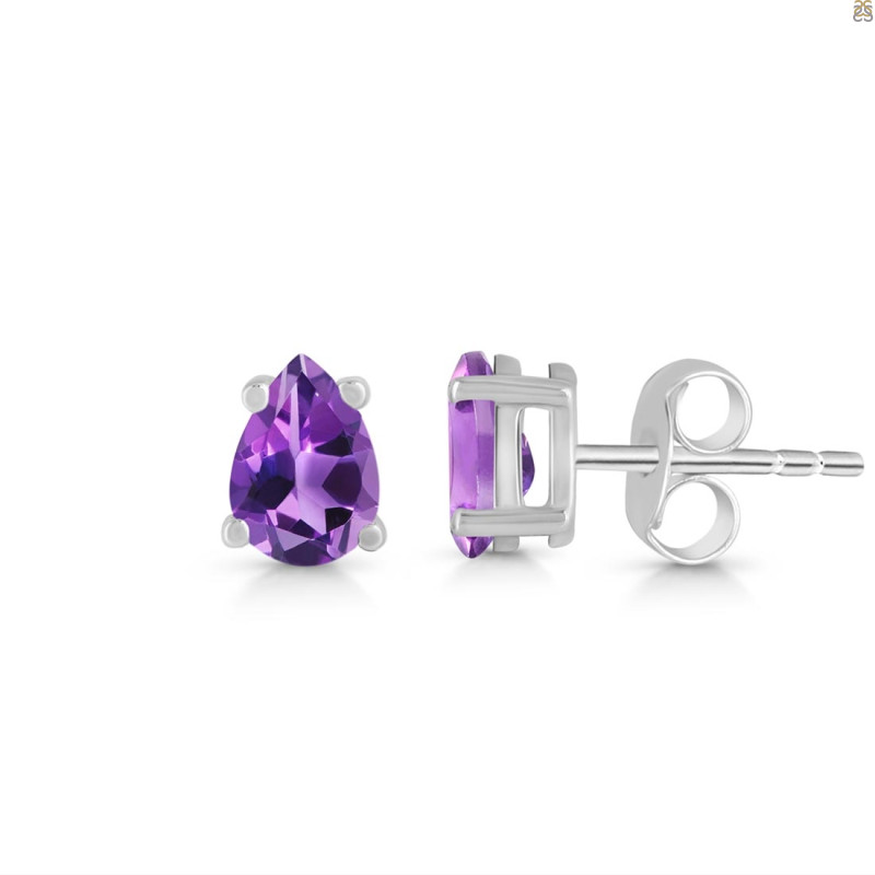 Amethyst Stud Earring
