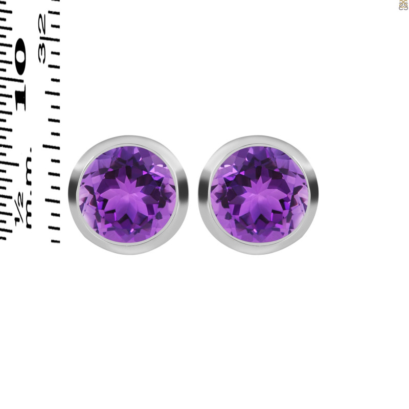 Amethyst Stud Earring AMT-RDE-1433.