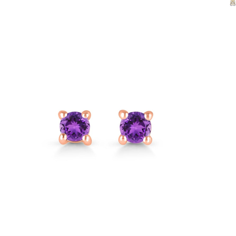 Amethyst Stud Earring AMT-RDE-1296.