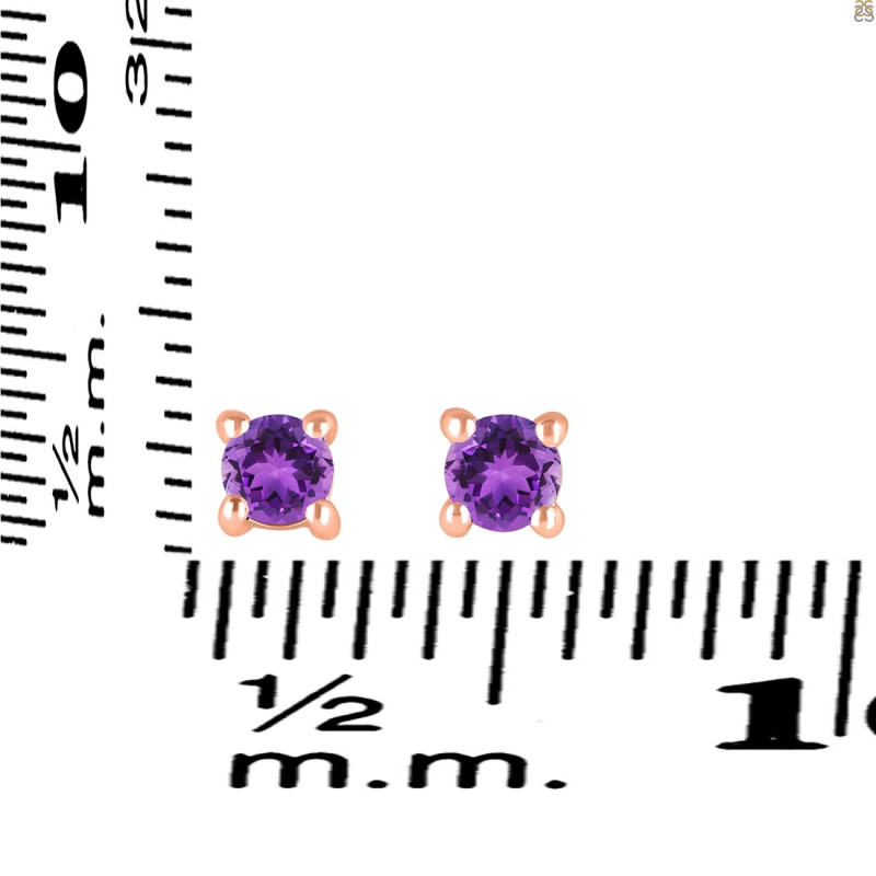 Amethyst Stud Earring AMT-RDE-1296.