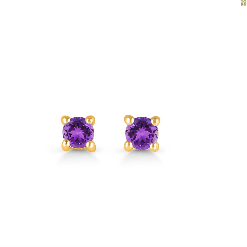 Amethyst Stud Earring AMT-RDE-1296.