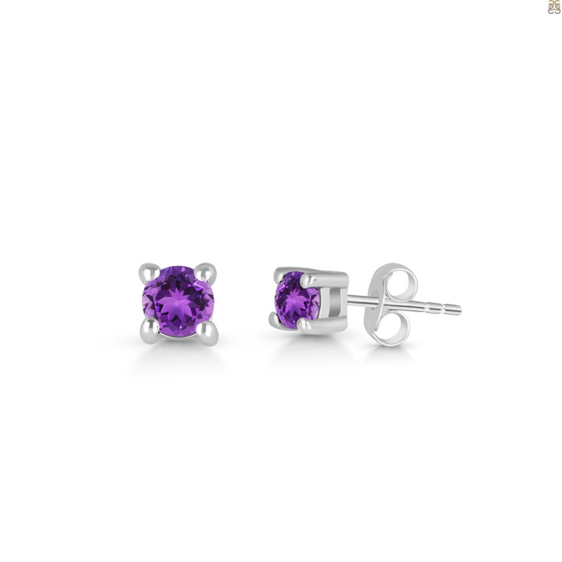 Amethyst Stud Earring