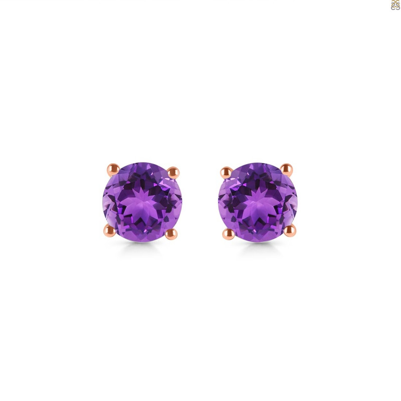 Amethyst Stud Earring AMT-RDE-1349.
