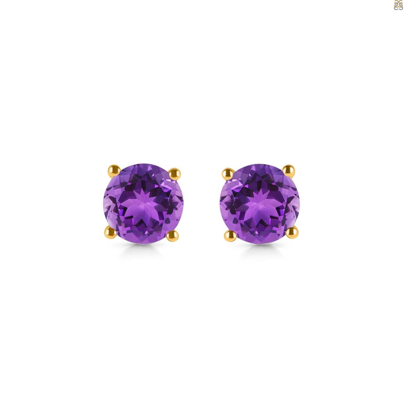 Amethyst Stud Earring AMT-RDE-1349.