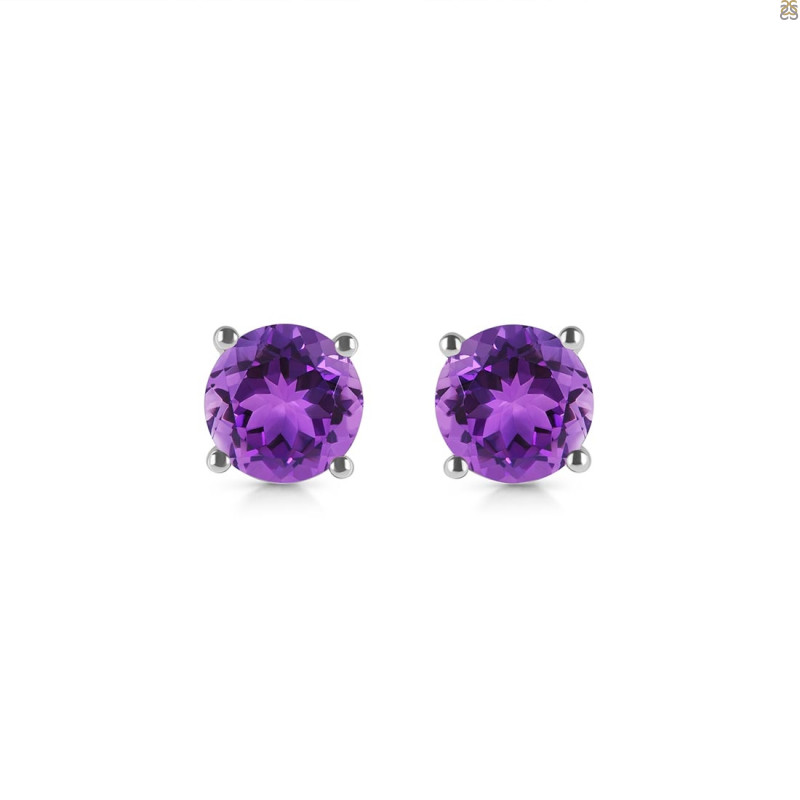 Amethyst Stud Earring AMT-RDE-1349.