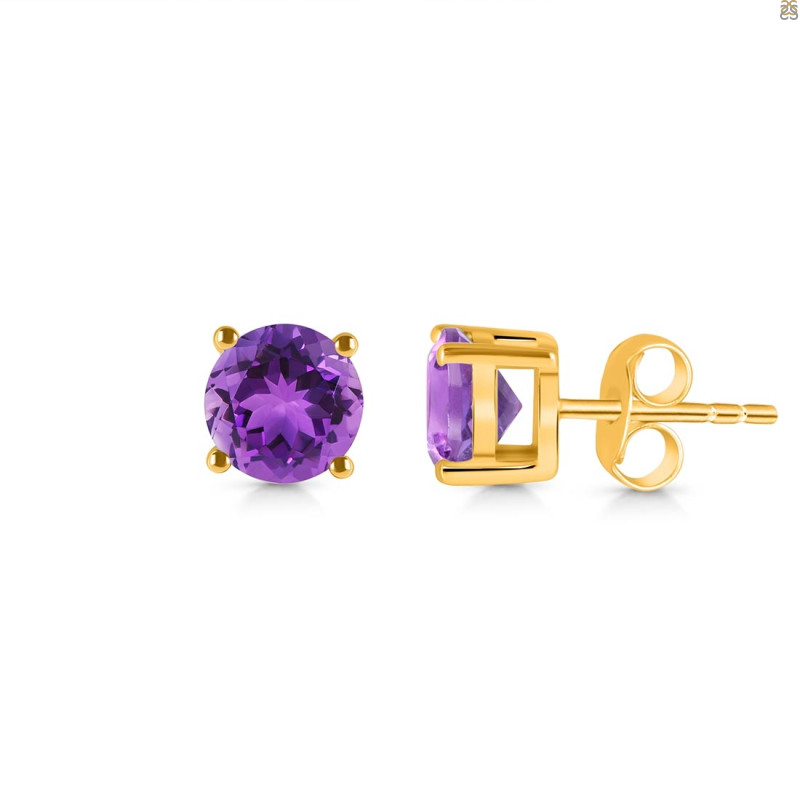 Amethyst Stud Earring AMT-RDE-1349.