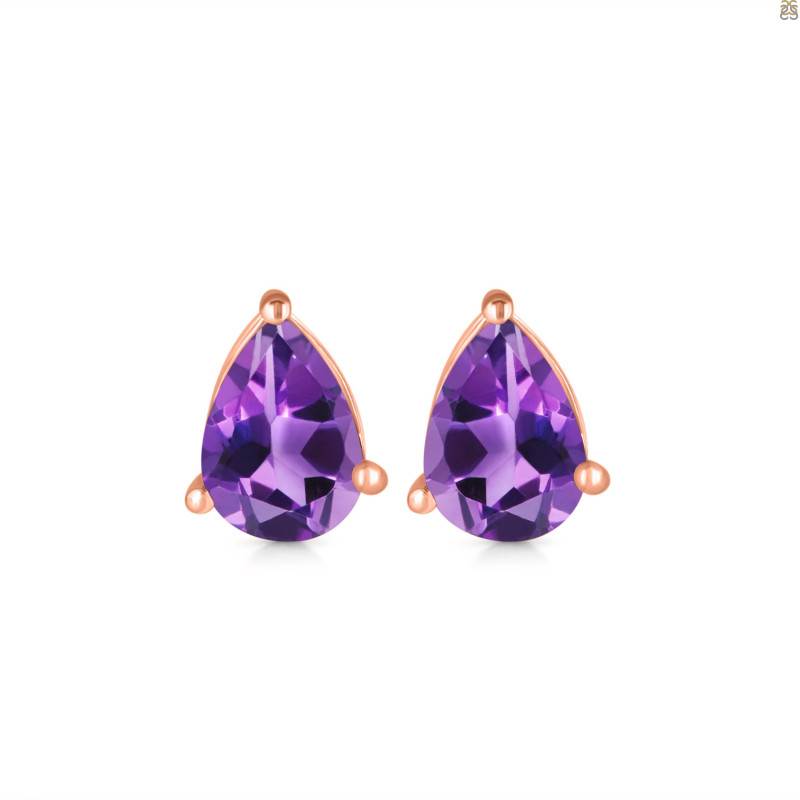 Amethyst Stud Earring AMT-RDE-1368.