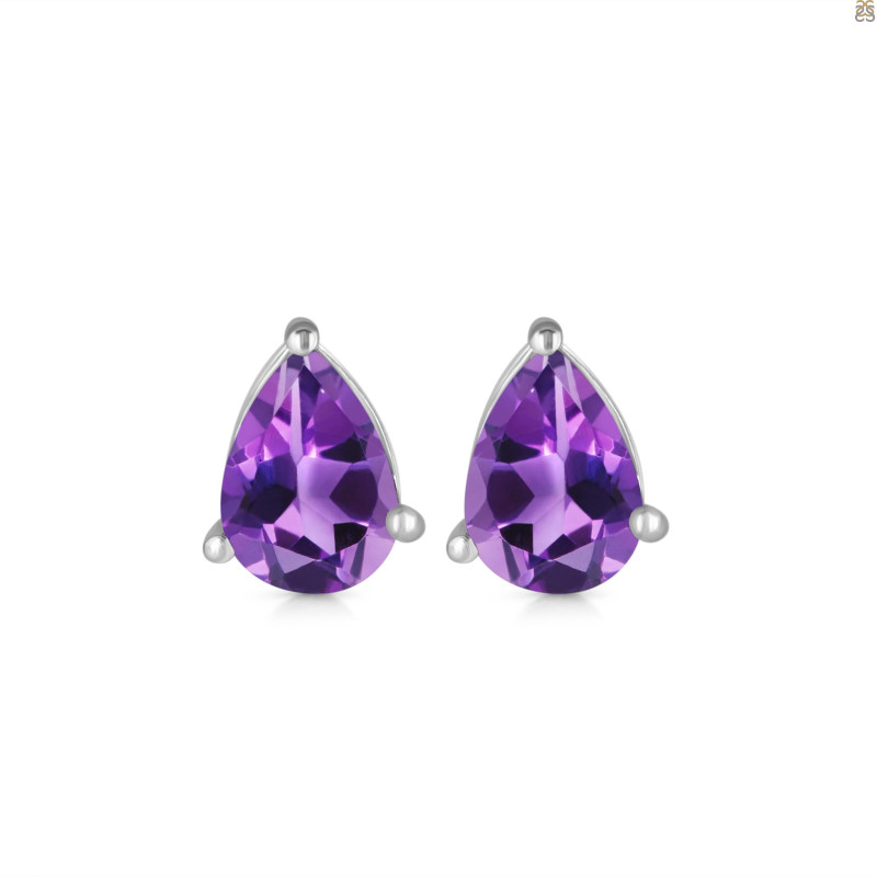 Amethyst Stud Earring AMT-RDE-1368.
