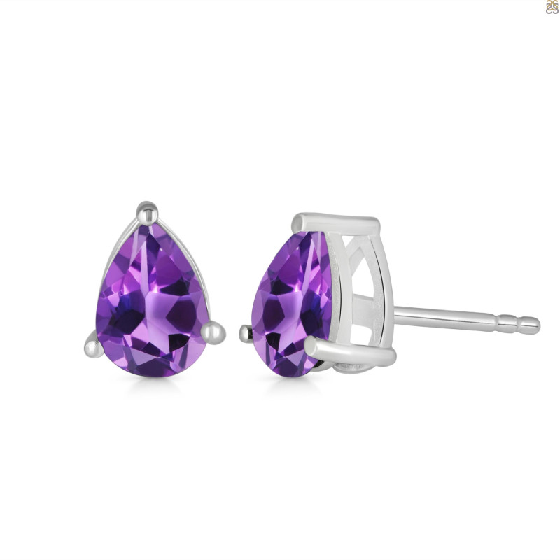 Amethyst Stud Earring