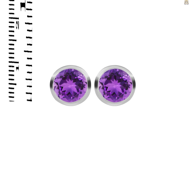 Amethyst Stud Earring AMT-RDE-1375.