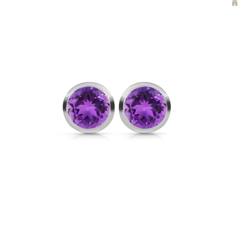 Amethyst Stud Earring AMT-RDE-1375.