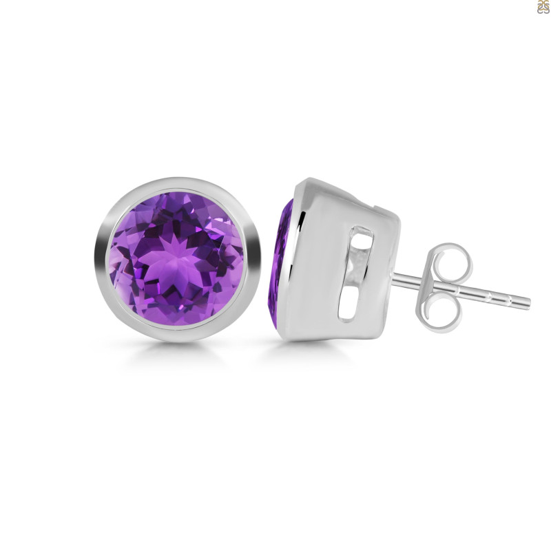 Amethyst Stud Earring