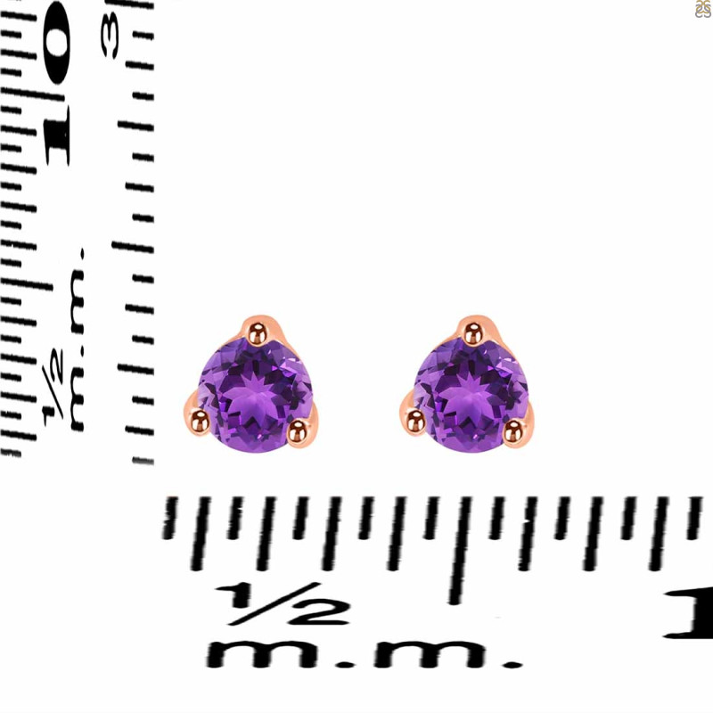 Amethyst Stud Earring AMT-RDE-1517.