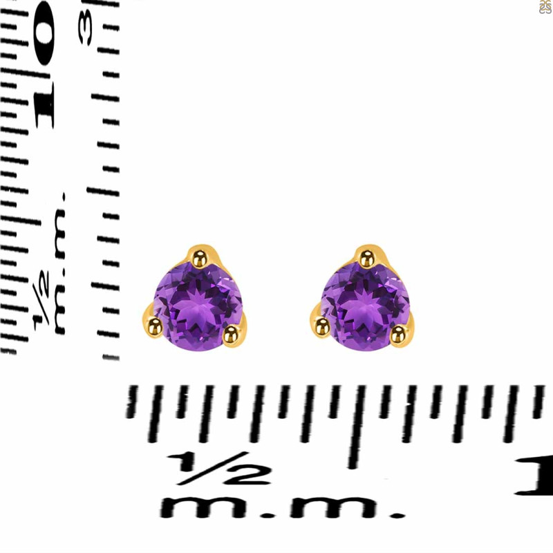 Amethyst Stud Earring AMT-RDE-1517.
