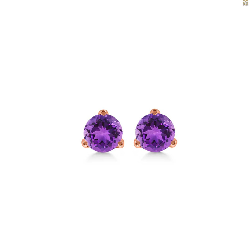 Amethyst Stud Earring AMT-RDE-1564.