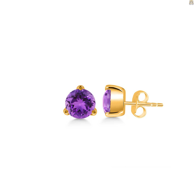 Amethyst Stud Earring AMT-RDE-1564.