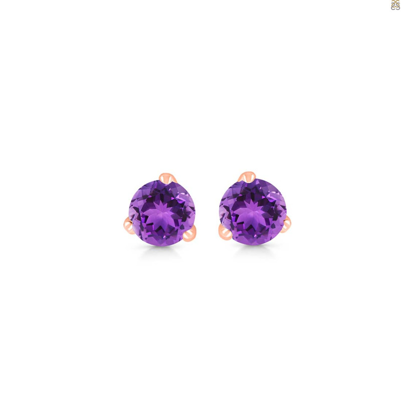 Amethyst Stud Earring AMT-RDE-1565.