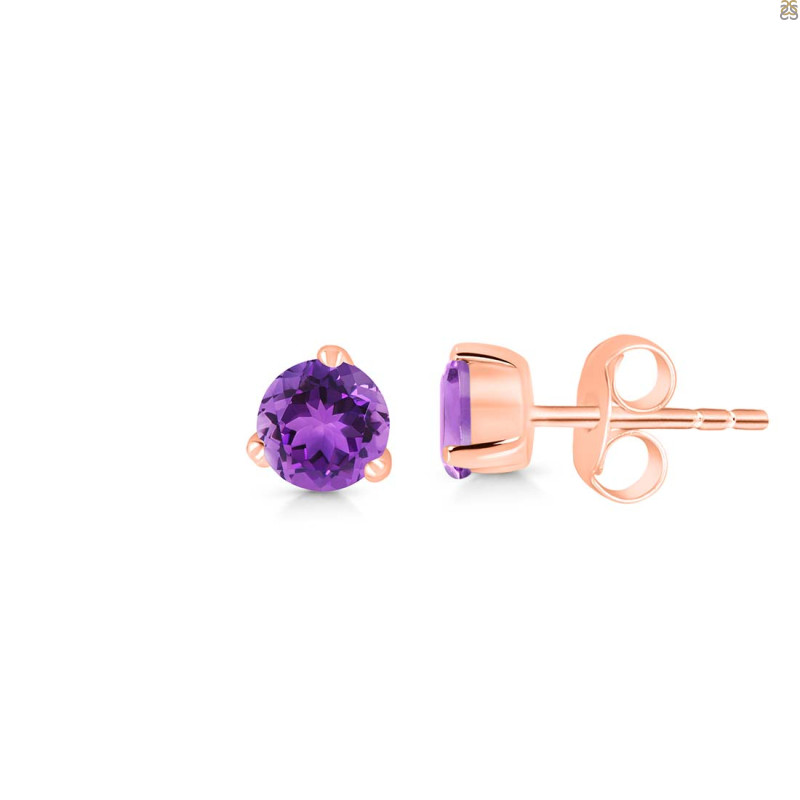 Amethyst Stud Earring AMT-RDE-1565.