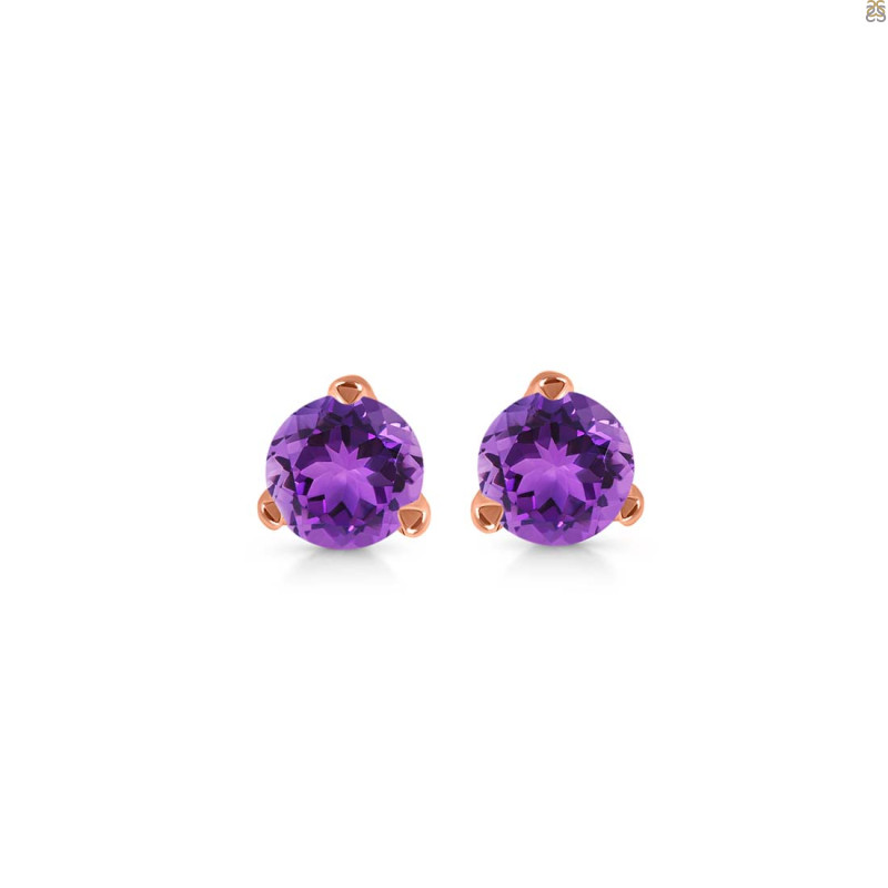 Amethyst Stud Earring AMT-RDE-1566.