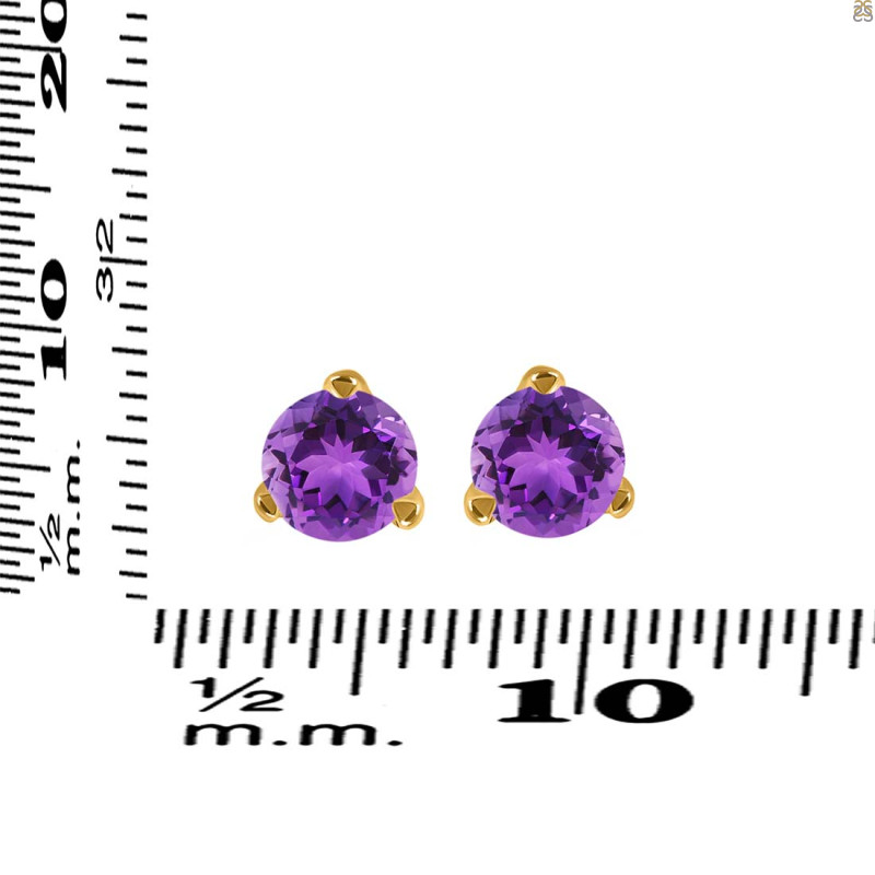 Amethyst Stud Earring AMT-RDE-1566.