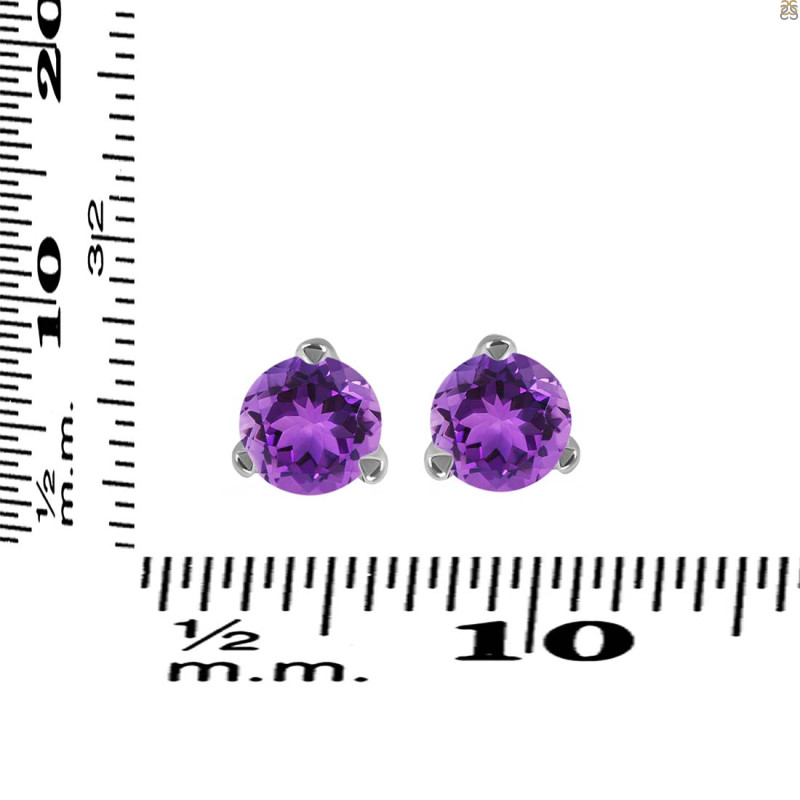 Amethyst Stud Earring AMT-RDE-1566.