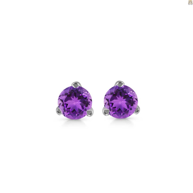 Amethyst Stud Earring AMT-RDE-1566.