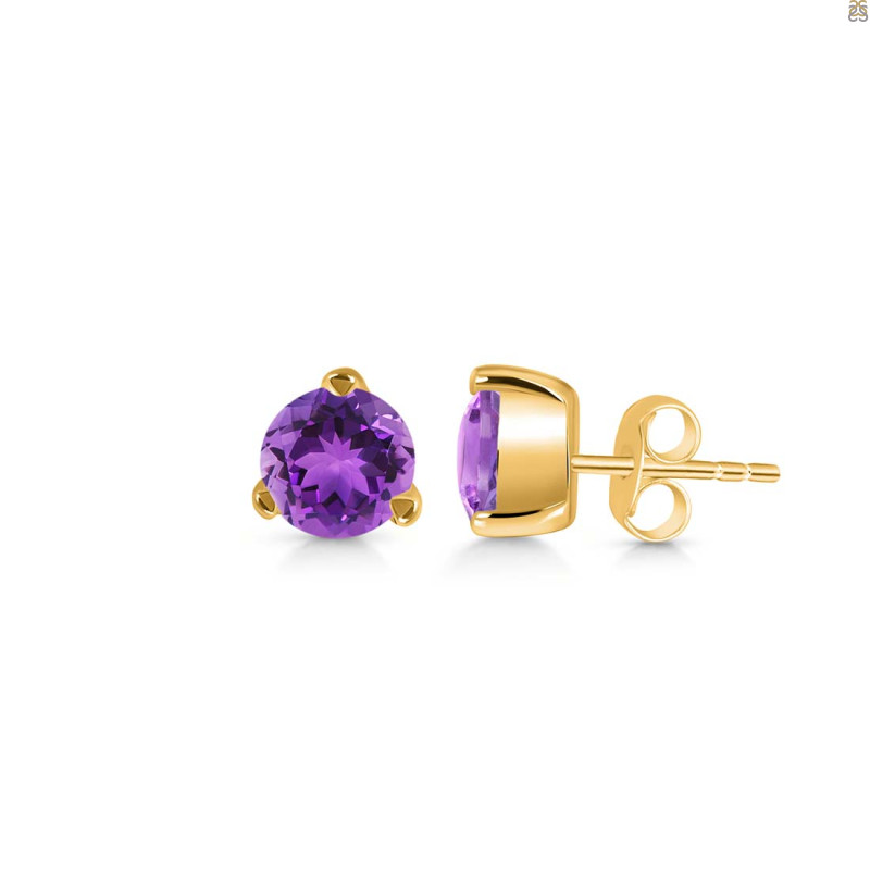 Amethyst Stud Earring AMT-RDE-1566.