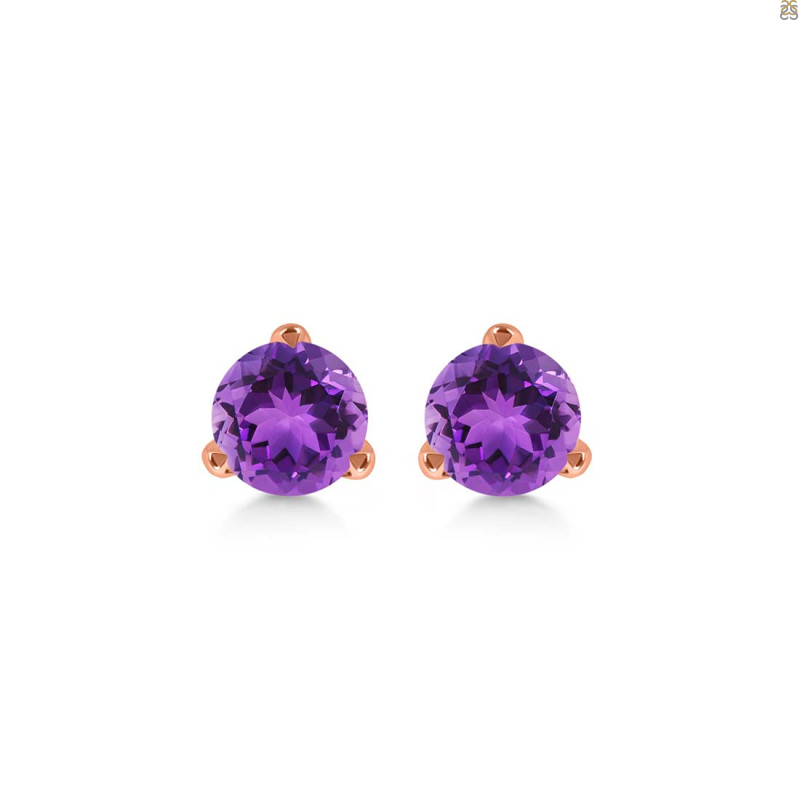 Amethyst Stud Earring AMT-RDE-1567.