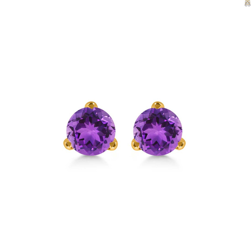 Amethyst Stud Earring AMT-RDE-1567.
