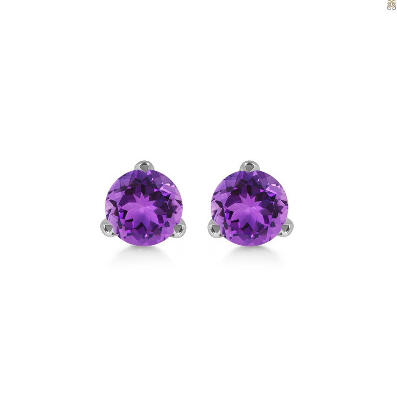 Amethyst Stud Earring AMT-RDE-1567.