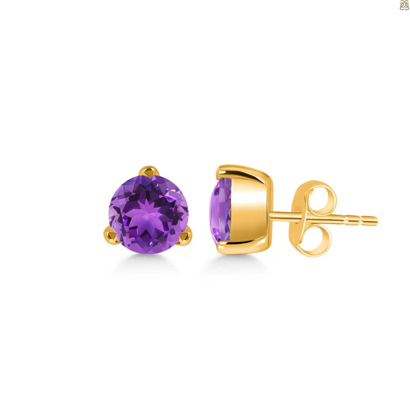 Amethyst Stud Earring AMT-RDE-1567.